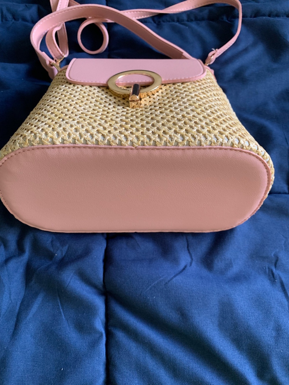 Sarah & Stone Pink rattan Crossbody Bag - Picture 4 of 7